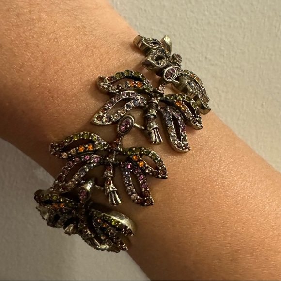 Fairycore Art Nouveau Jewelled Dragonfly Artistry Bracelet (Art Deco, Exquisite) - Picture 10 of 11